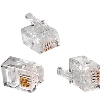 WTYCZKI WTYK TELEFONICZNY RJ11 6P4C 50szt 0381#