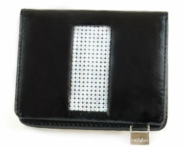 Wizytownik damski Francesca - Swarovski Czarny