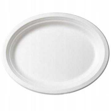 Talerz z trzciny cukrowej owalny 32cm 50szt.