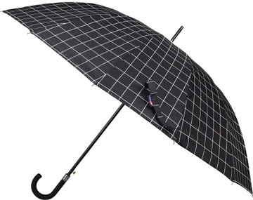 PARASOL DŁUGI Z WŁÓKNA SZKLANEGO W KRATĘ - 116 CM