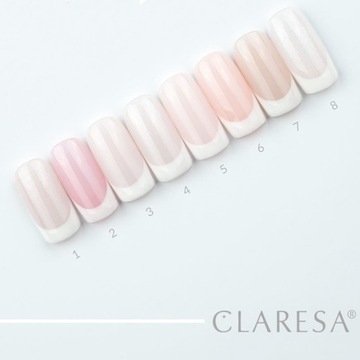 Лак для ногтей Claresa Hybrid FRENCH TIME 1 с прозрачными частицами серебра SEOL