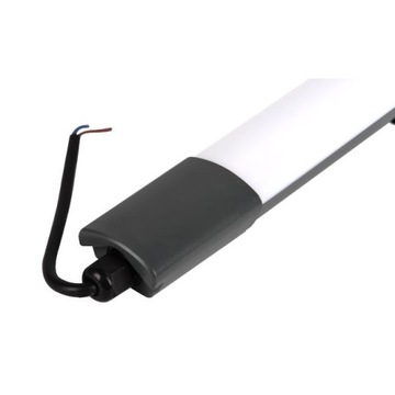 Lampa LED 36W 120cm 6500K IP65 SLIM ANTRACYT do warsztatu garażu piwnicy