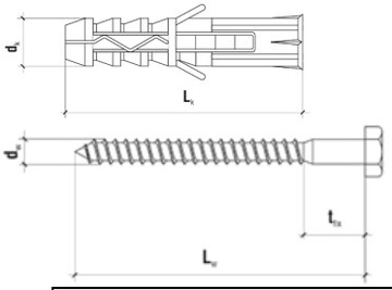 РАМОЧНЫЕ РАСШИРИТЕЛИ ШПИЛЬКИ 10x80 KKX 100 шт.