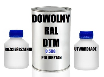 POLIRETAN DOWOLNY KOLOR RAL DTM 0,5KG POLIURETANY