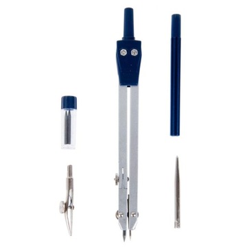 МЕТАЛЛИЧЕСКИЙ ШКОЛЬНЫЙ КОМПАС, 5 ЭЛЕМЕНТОВ