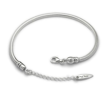 srebrna bransoletka baza myClover do charms GRAWER