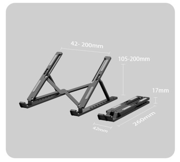 ПОДСТАВКА ДЛЯ НОУТБУКА ПЛАНШЕТА, СКЛАДНАЯ ABS 2