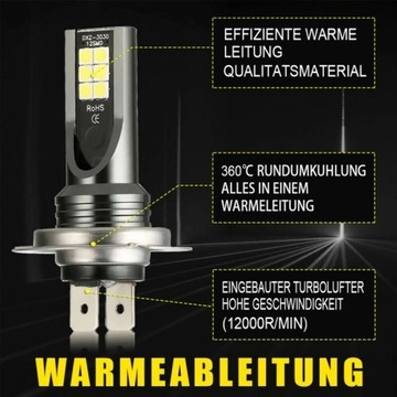 ОДОБРЕНИЕ СВЕТОДИОДНОЙ ЛАМПЫ CREE H7 20000LM ЛАМПОЧКА 2x