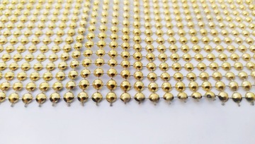 Taśma ozdobna do firan zasłon PÓŁ PERŁY Koraliki ZŁOTA ROLKA 12cm x 9m