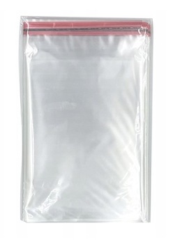 Worki woreczki Celofanowe torebki foliowe OPP Klapa Klej 20x30+5 cm 100szt