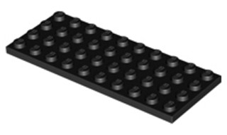 LEGO Płytka - plate 4x10 (3030) czarna 2szt