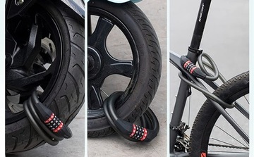 Велосипедный замок с кодом ROCKBROS 120см RKS507-BK