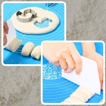 СИЛИКОНОВАЯ ДОСКА XXL БОЛЬШОЙ КОВРИК 64х45см, СКЛАДНАЯ, ПРОТИВСКОЛЬЗЯЩАЯ ДЛЯ ТОРТА