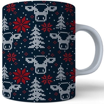 ŚWIĄTECZNY KUBEK 330ml PREZENT ŚWIĘTA POD CHOINKĘ