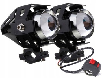 2x Halogen reflektor motocyklowy LED CREE XML