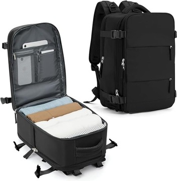 PLECAK KABINOWY PODRÓŻNY BAGAŻ PODRĘCZNY EASYJET 45x36x20 CZARNY