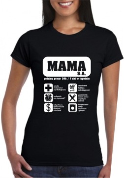 KOSZULKA DAMSKA T-SHIRT BLUZKA PREZENT DZIEŃ MATKI MAMY RODZICÓW MAMA S.A.