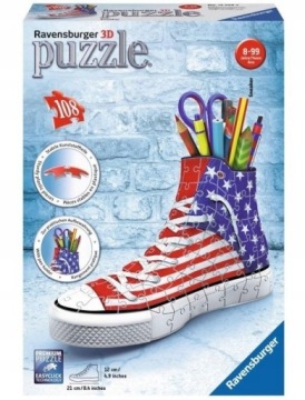 Rozvíjející se Puzzle pro skládání Logická Hra Sada Puzzle Tenisek Amerika