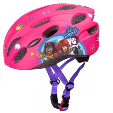 KASK ROWEROWY DZIECIĘCY NA ROLKI AVENGERS Różowy