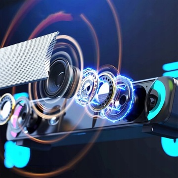 GŁOŚNIKI KOMPUTEROWE RGB DO MONITORA GIER LAPTOP