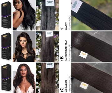 Наращивание волос на клипсах Набор из 8 шиньонов 60см 240г