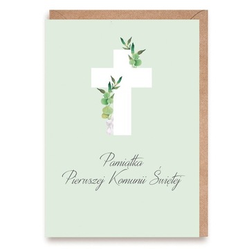 Pamiątka I KOMUNII ŚWIĘTEJ kartka na komunię