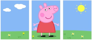 3x OBRAZ NA ŚCIANĘ ŚWINKA PEPPA 30x40