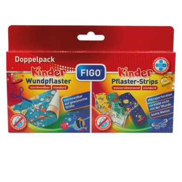 Plastry opatrunkowe dla dzieci Mix Wzór kolor Figo