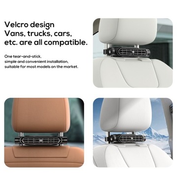 Вентилятор автомобильного сиденья с 3 скоростями, питанием от USB, безлопастным вентилятором и функцией охлаждения задней подушки.