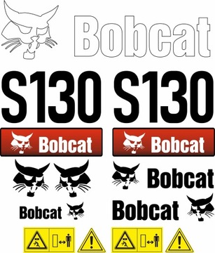 NAKLEJKI BOBCAT S130 MINI ŁADOWARKA KOPARKA