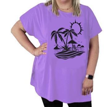 bluzka tunika MIA 071 / 50/52/54 5xl 6xl fiolet