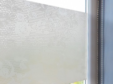 Самоклеящаяся наклейка на окно из фольги БЕЛАЯ ШТОРА