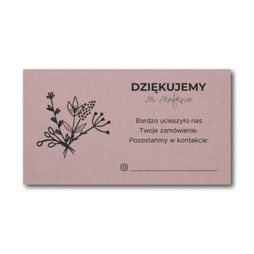 20 szt mini podziękowanie za zakup brąz róż 250g