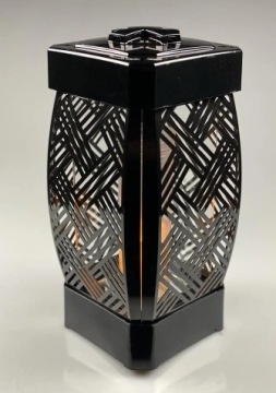 ГЛАМУРНЫЙ ЧЕРНЫЙ ФОНАРЬ ИЗ РОТАНГА