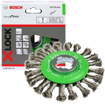 BOSCH SZCZOTKA TARCZOWA DRUCIANA 115mm X-LOCK