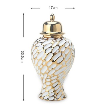 Фарфоровый керамический цветок в имбирной баночке, размеры 17 см х 33,5 см.