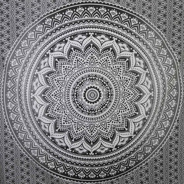 INDYJSKA NARZUTA OBRUS MANDALA 210x230 70