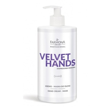 Maska krem do dłoni nawilżający Farmona Velvet Hands o zapachu LILJI 500ml