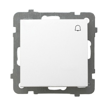 Przycisk zwierny dzwonek Biały - ŁP-6G/m/00 As