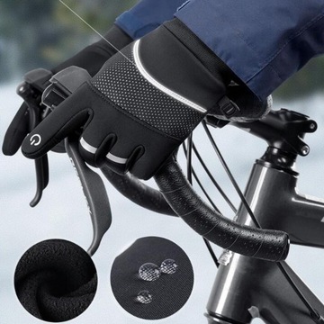 Зимние перчатки, термоперчатки, водонепроницаемые для мужчин и женщин, холодный цвет, XL, черный