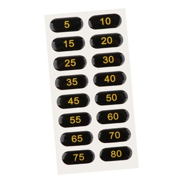 Этикетки для стопок гирь для идентификации