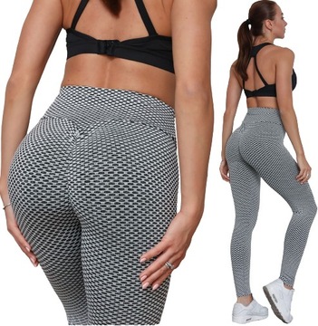 LEGGINSY sportowe KRYJĄCE WYSOKI STAN S/M