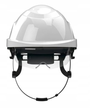 KASK BUDOWLANY KASK BHP HEŁM ATRA 20 Z OKULARAMI BIAŁY Z OSŁONĄ OCZU