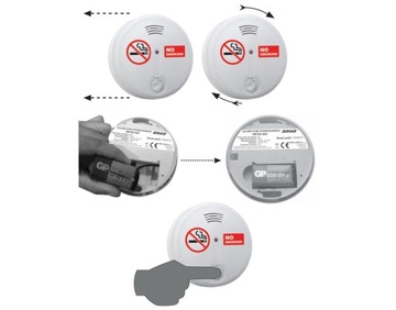 Детектор сигаретного дыма с батарейным питанием, 9 В постоянного тока