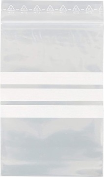 HeiGroup 77 x torebki strunowe z paskami do opisywania 100 x 150 mm