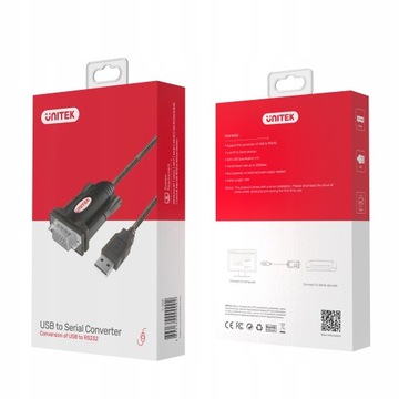 АДАПТЕР USB-C-COM RS-232 UNITEK Y-1105K