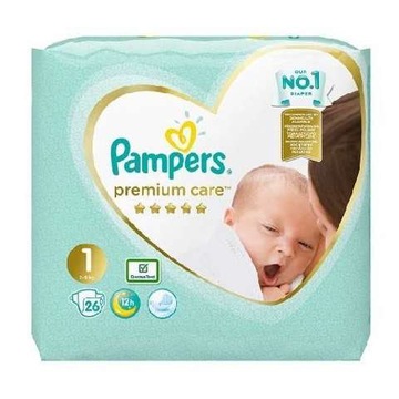 Pampers Premium Care 1 Newborn 2kg-5kg, 26 szt.