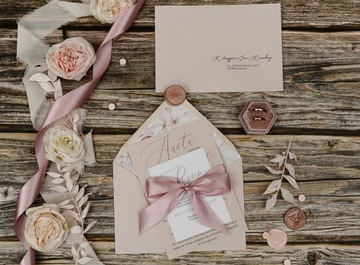 Приглашения на свадьбу Свадьба с открыткой с наклейкой