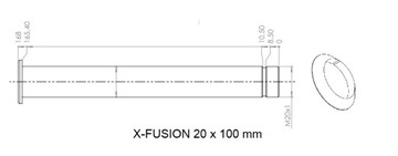 Ось BBc для X-FUSION 20 мм BOOST 20x110
