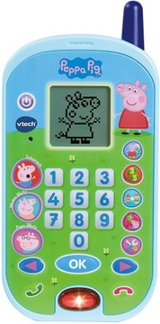 Vtech 80-523104 Peppas telefon edukacyjny telefon zabawkowy, wielokolorowy